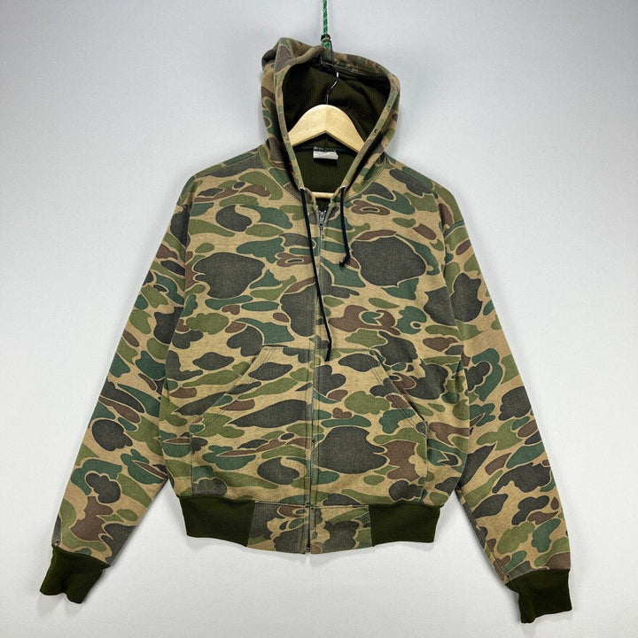 Vintage 80s Camo Faded Zip up Hoodie Medium – Hukay